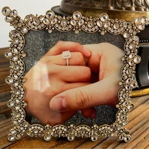 Silver Frame rhinestones square